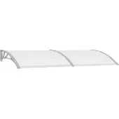 vidaXL Tettoia per porte grigio 240x100 cm PC