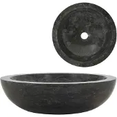 vidaXL Lavabo 40x12 cm marmo nero