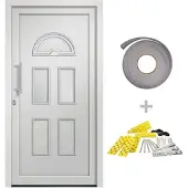 vidaXL Porta d'ingresso bianca 110x210 cm