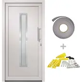 vidaXL Porta d'ingresso bianca 98x208 cm