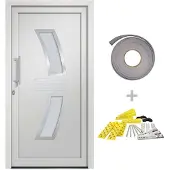 vidaXL Porta d'ingresso bianca 98x208 cm