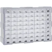 vidaXL -Organizzatore con 64 schermi 52x16x37,5 cm