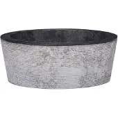 vidaXL Lavabo nero Ø40x15 cm in marmo
