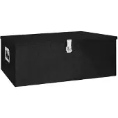 vidaXL Box 100x55x37 cm Alluminio Schwarz