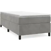 vidaXL Struttura letto senza materasso Velluto grigio chiaro 80x200 cm
