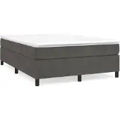 vidaXL Struttura letto senza materasso grigio scuro 140x200 cm in velluto
