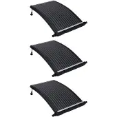vidaXL Pannelli solari riscaldanti curvi per piscina 3 pezzi 110x65 cm