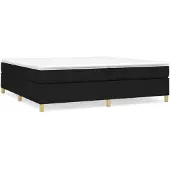 vidaXL Struttura letto a molle insacchettate nera 200x200 cm in tessuto