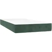 vidaXL Materasso a molle insacchettate verde scuro 90x190x20 cm in velluto