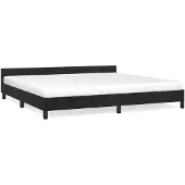 vidaXL Struttura letto senza materasso nero 200x200 cm in velluto