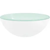 vidaXL WASHBAIN 30 x 12 cm Temperiertes Glasweiß