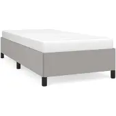 vidaXL Struttura letto senza materasso grigio chiaro 90x190 cm tessuto