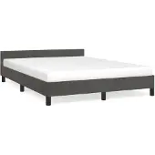 vidaXL Struttura letto senza materasso grigio scuro 140x190 cm velluto