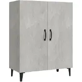 vidaXL Credenza grigio cemento 70x34x90 cm materiale a base di legno