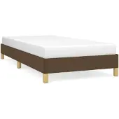 vidaXL Struttura letto senza materasso marrone scuro 80x200 cm tessuto