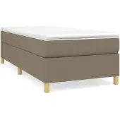 vidaXL Struttura letto in tessuto taupe 80x200 cm