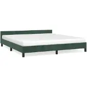 vidaXL Struttura letto senza materasso verde scuro 180x200 cm velluto