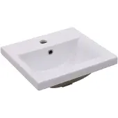 vidaXL Lavabo da incasso 42x39x18 cm in Vetroceramica bianca