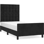 vidaXL Struttura letto con testiera nera 80x200 cm in velluto