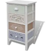 vidaXL Armadio ad angolo 4 cassetti in legno stile francese