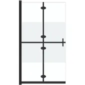 vidaXL Schermo doccia walk-in pieghevole Vetro semi-opaco ESG 100x190 cm
