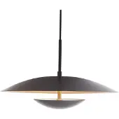 LINDBY Lampada a sospensione LED Tiama, metallo, nero/oro, Ø 40 cm