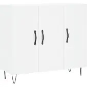 vidaXL Credenza bianca 90x34x80 cm materiale a base di legno