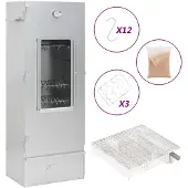 vidaXL Affumicatore con generatore di fumo freddo Acciaio zincato