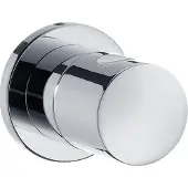 Hansgrohe Absperrventil S Fertigset, mit zylindrischem Griff, verchromt
