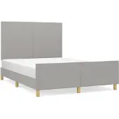 vidaXL Struttura letto senza materasso grigio chiaro 140x200 cm tessuto