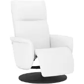 vidaXL Poltrona relax con poggiapiedi in Pelle finta bianca