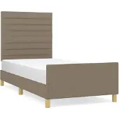 vidaXL Struttura letto senza materasso Taupe 80x200 cm tessuto