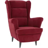 The Living Store Poltrona in velluto rosso vino