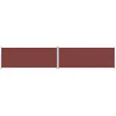 The Living Store Tenda laterale estensibile marrone 200x1000 cm
