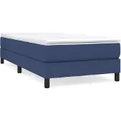 The Living Store Rete da letto blu 80x200 cm in tessuto