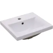 The Living Store Lavabo da incasso 42x39x18 cm in Vetroceramica bianca