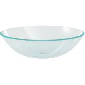 The Living Store Lavabo in vetro temperato 42 cm trasparente
