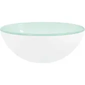 The Living Store Lavabo in vetro temperato 30x12 cm Bianco