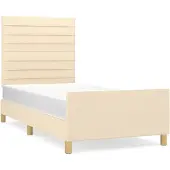 vidaXL Struttura letto senza materasso crema 80x200 cm in tessuto
