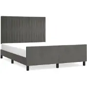 vidaXL Struttura letto senza materasso grigio scuro 140x200 cm velluto