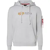 Alpha industries Felpa marrone chiaro / grigio chiaro / rosso scuro / nero