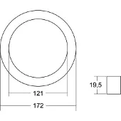 Brumberg Anello frontale per Frontring Moon Mini, Ø 17 cm, nichel