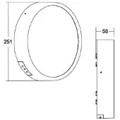 Brumberg Eye applique LED da esterni anello bianco