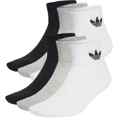 Adidas Originals Calzino 'Mid Ankle 6 Pairs' grigio sfumato / nero / bianco