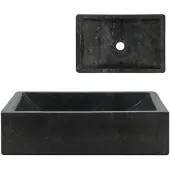 vidaXL Lavabo 45x30x12 cm in marmo nero lucido