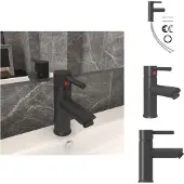 vidaXL Miscelatore per lavabo grigio 130x176 mm - Rubinetteria