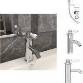 vidaXL Rubinetto per lavabo cromato 130x180 mm - Rubinetti