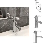 vidaXL Rubinetto per lavabo in argento 130x180 mm - Rubinetti