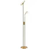 LINDBY Piantana LED Seppa, rotonda, ottone, metallo, 180 cm