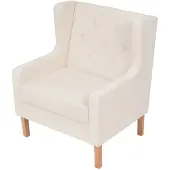 The Living Store poltrona in tessuto bianco crema